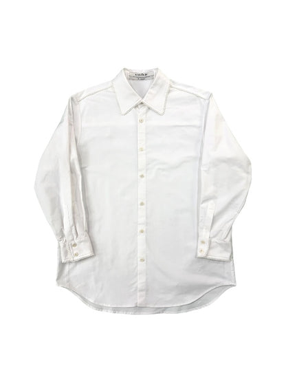 【KIMHEKIM - キムヘキム】PEARL TRIMMED SHIRT (シャツ/ホワイト)