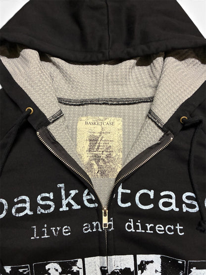 【BASKETCASE  - バスケットケース】SCAR THERMAL LINED ZIP / BLACK (フーディー/ブラック)