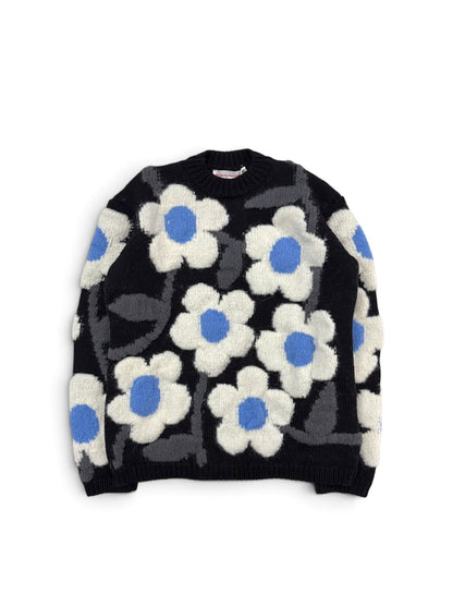 【Walter Van Beirendonck - ウォルターヴァンベイレンドンク】Flower Power Knit / BLACK (ニット/ブラック)