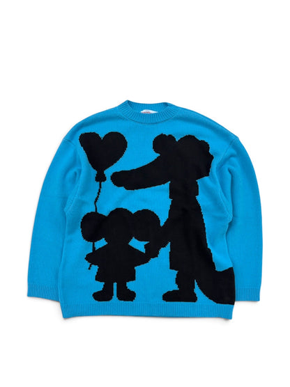 【Walter Van Beirendonck - ウォルターヴァンベイレンドンク】Friends Forever Knit / Light Blue(ニット/ライトブルー)