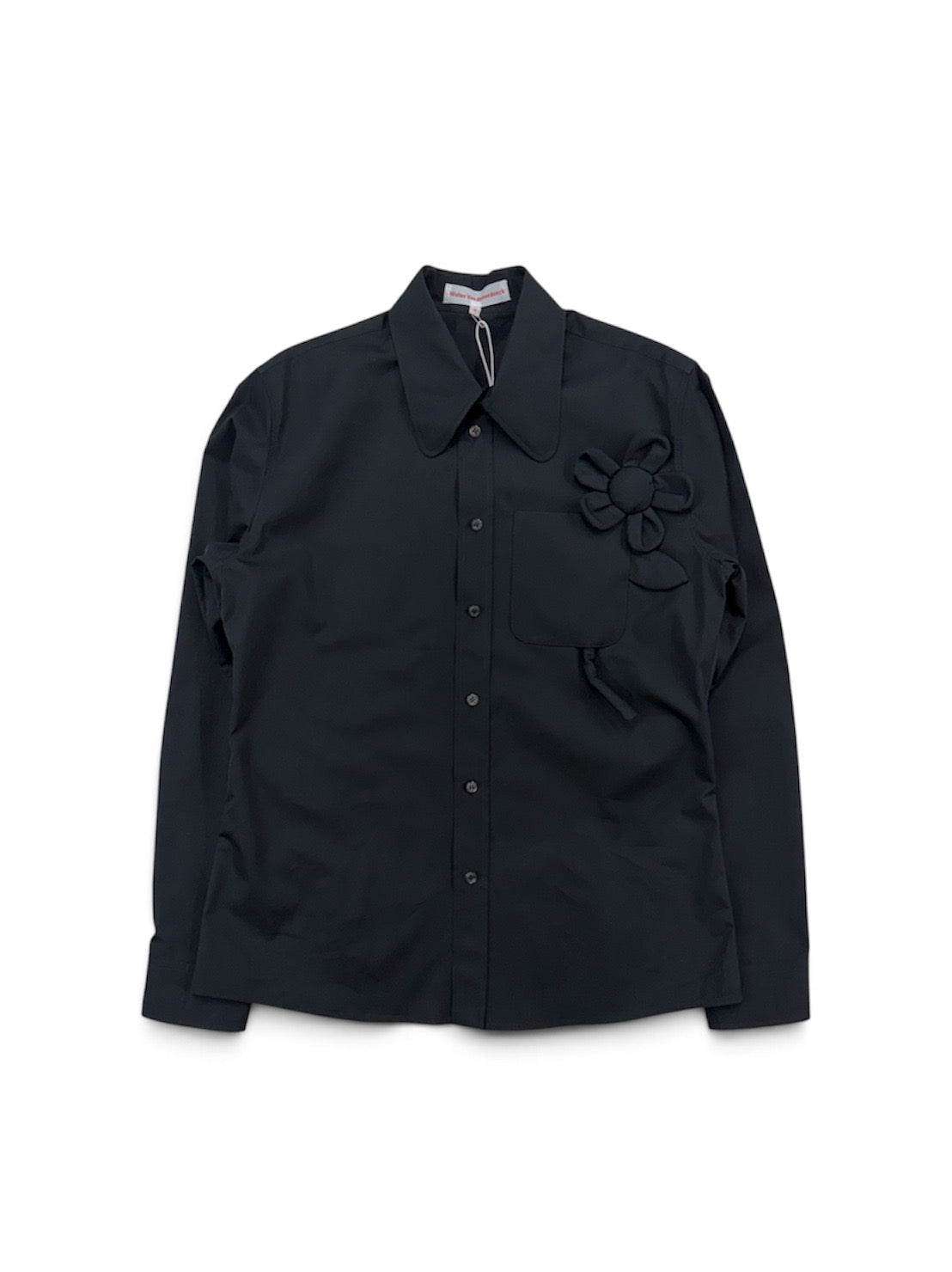 【Walter Van Beirendonck - ウォルターヴァンベイレンドンク】Fiori Shirt  / Black (ニット/ライトブルー)