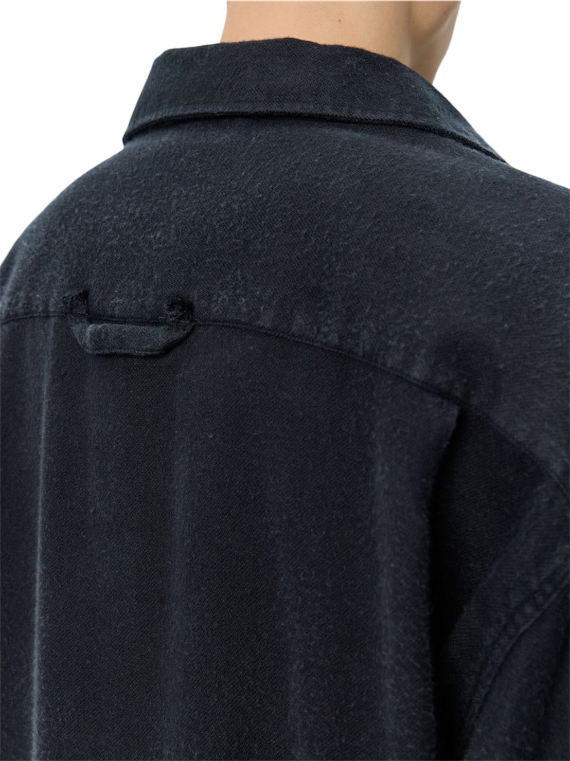 【mfpen - エムエフペン】 Gambler Shirt /  Black Fuzz Tencel  (シャツ/ブラック)