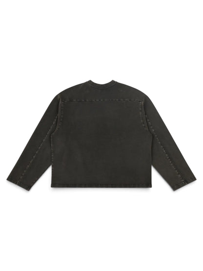 【entire studios - エンタイアスタジオ】HEAVY LONG SLEEVE T-SHIRT / WASHED BLACK (Tシャツ/ウォシュドブラック)