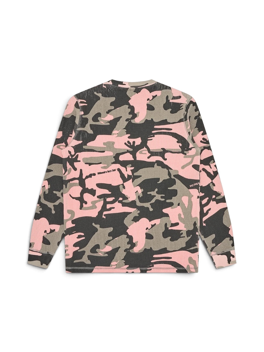 【Billionaire Boys Club-ビリオネアボーイズクラブ】 STENCIL ARCHLOGO WAFFLE LS T-SHIRT / PINK CAMO (Tシャツ/ピンクカモ)