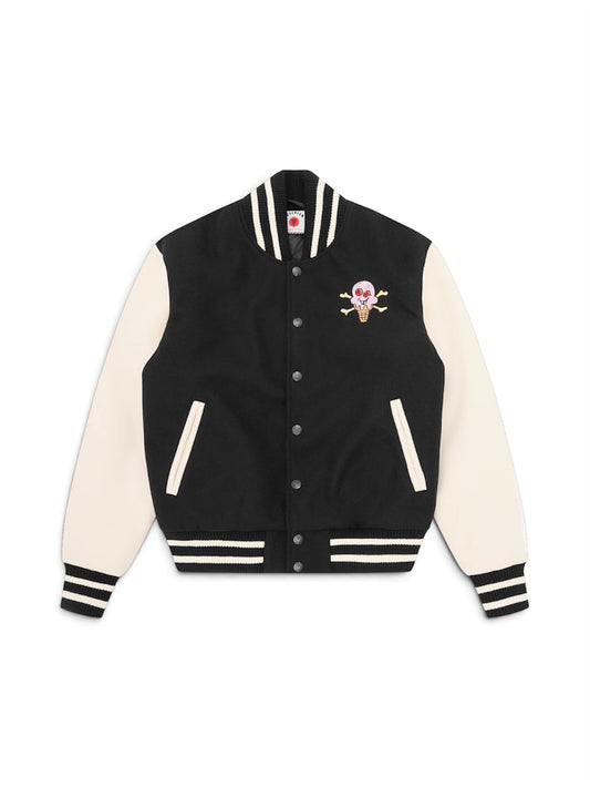 【ICE CREAM - アイスクリーム】CONES & BONES VARSITY JACKET / BLACK (ジャケット/ブラック)