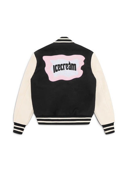 【ICE CREAM - アイスクリーム】CONES & BONES VARSITY JACKET / BLACK (ジャケット/ブラック)