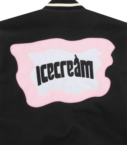 【ICE CREAM - アイスクリーム】CONES & BONES VARSITY JACKET / BLACK (ジャケット/ブラック)