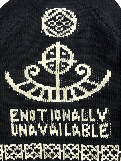【EMOTIONALLY UNAVAILABLE - エモーショナリー アンアベイラブル】EU ND KNIT JACKET / BLACK (ジャケット/ブラック)