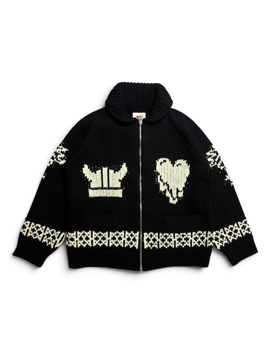 【EMOTIONALLY UNAVAILABLE - エモーショナリー アンアベイラブル】EU ND KNIT JACKET / BLACK (ジャケット/ブラック)