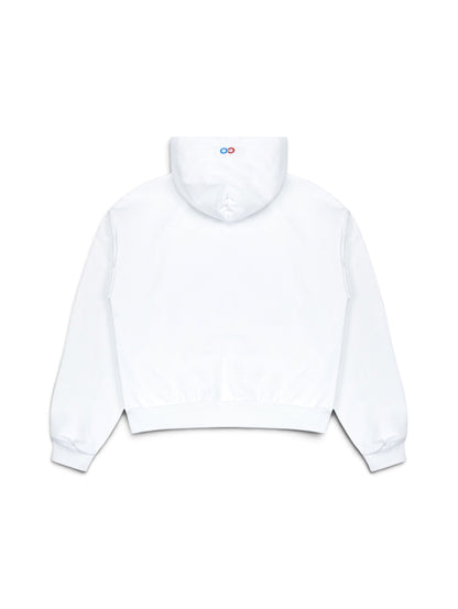 【VANDY THE PINK - ヴァンディー・ザ・ピンク】CRACKLE PIGMENT PAINT HOODIE / WHITE (パーカー/ホワイト)