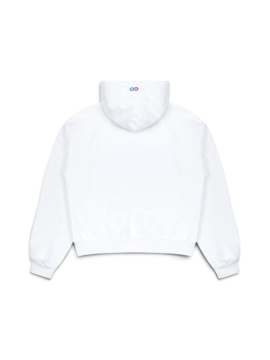 【VANDY THE PINK - ヴァンディー・ザ・ピンク】CRACKLE PIGMENT PAINT HOODIE / WHITE (パーカー/ホワイト)