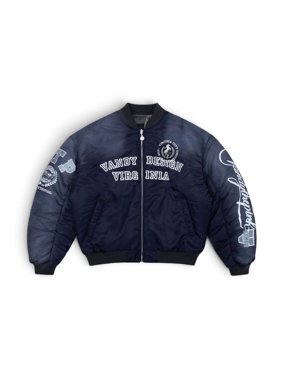 【VANDY THE PINK - ヴァンディー・ザ・ピンク】REVERSIBLE BOMBER JACKET / NAVY (ジャケット/ネイビー)
