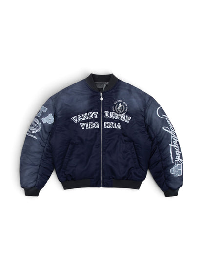 【VANDY THE PINK - ヴァンディー・ザ・ピンク】REVERSIBLE BOMBER JACKET / NAVY (ジャケット/ネイビー)