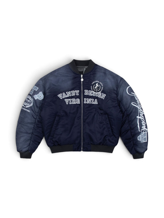 【VANDY THE PINK - ヴァンディー・ザ・ピンク】REVERSIBLE BOMBER JACKET / NAVY (ジャケット/ネイビー)