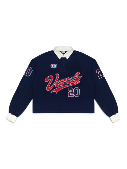 【VANDY THE PINK - ヴァンディー・ザ・ピンク】WASHED SOLID RUGBY / NAVY (Tシャツ/ネイビー)