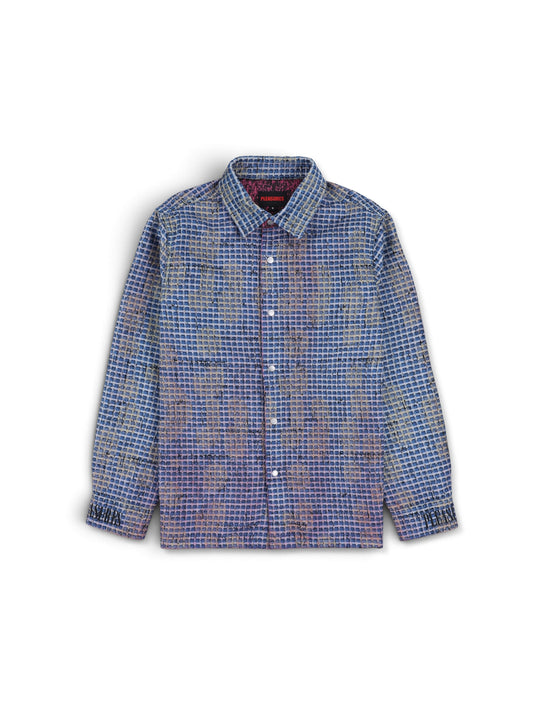 【PLEASURES - プレジャーズ】OPERATOR REVERSIBLE OVERSHIRT / BLUE (ジャケット/ブルー)