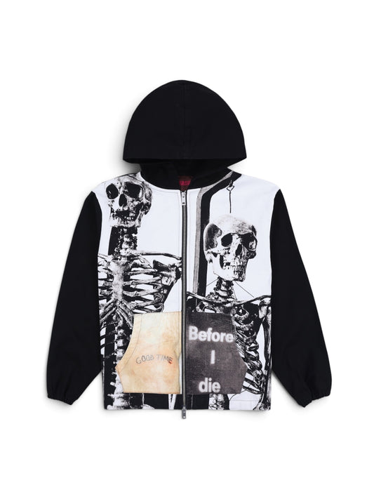 【PLEASURES - プレジャーズ】GOOD TIME ZIP PONCHO HOODIE / BLACK (フーディ/ブラック)