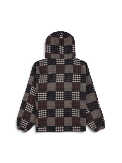【PLEASURES - プレジャーズ】MADRAS PONCHO HOODIE / BROWN (フーディ/ブラウン)