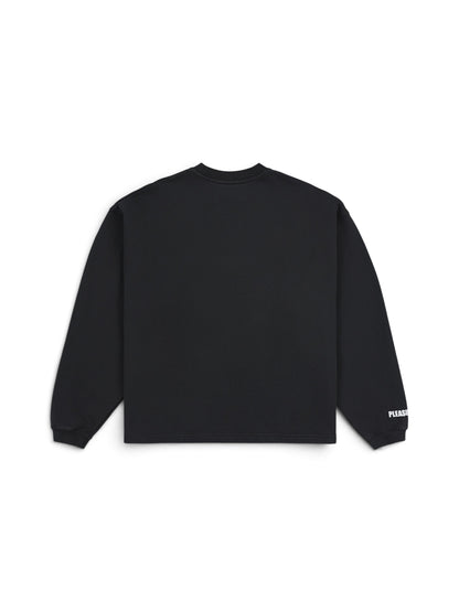 【PLEASURES - プレジャーズ】SPIT CREWNECK / BLACK (スウェット/ブラック)