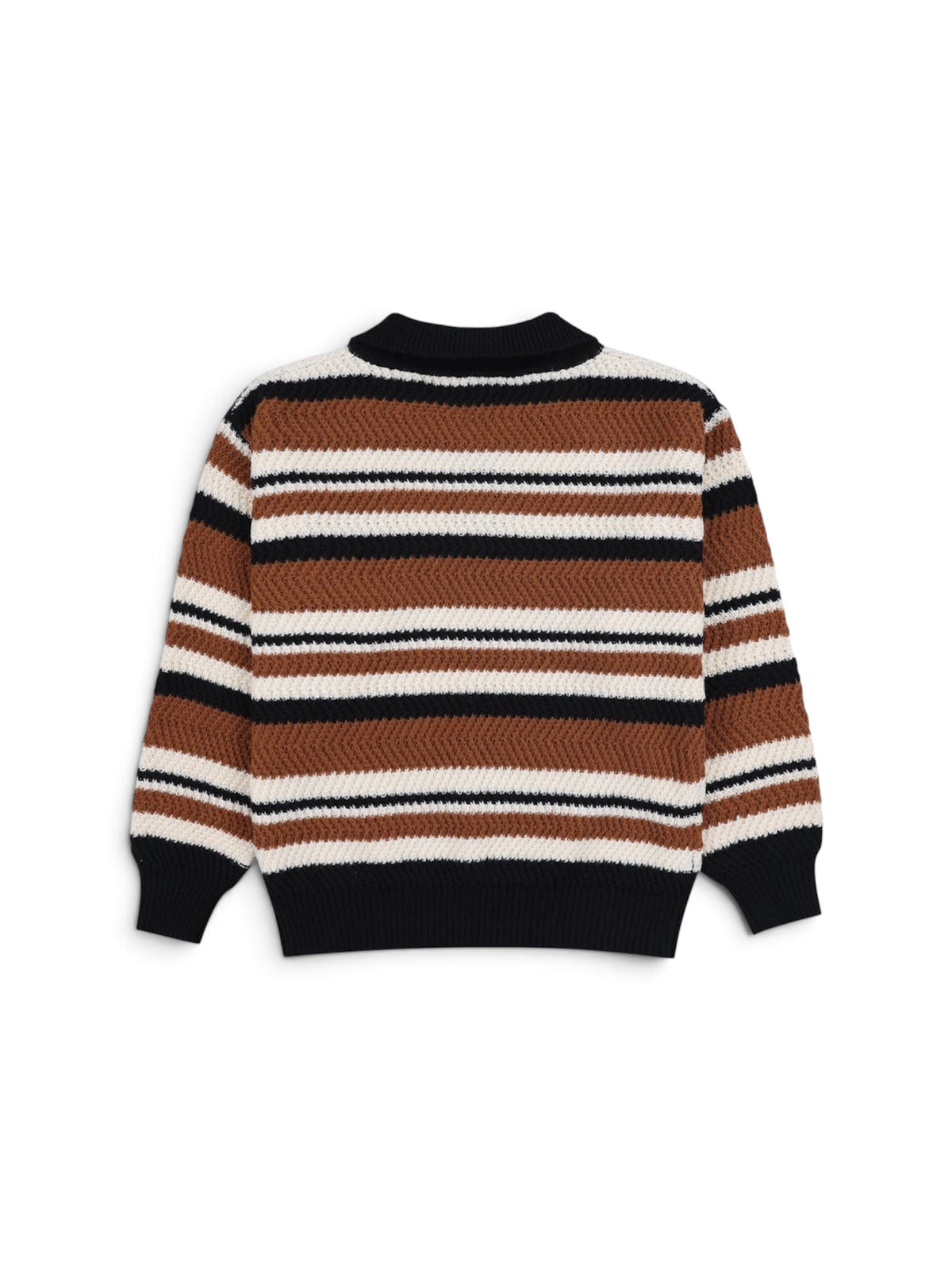 【PLEASURES - プレジャーズ】COOPER POLO SWEATER / BROWN (ポロシャツ/ブラウン)