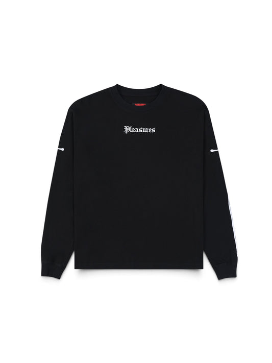 【PLEASURES - プレジャーズ】LUSTER LS TEE / BLACK (Tシャツ/ブラック)