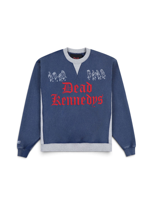 【PLEASURES - プレジャーズ】DEAF CLUB CREWNECK / NAVY (スウェット/ネイビー)