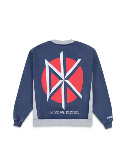 【PLEASURES - プレジャーズ】DEAF CLUB CREWNECK / NAVY (スウェット/ネイビー)