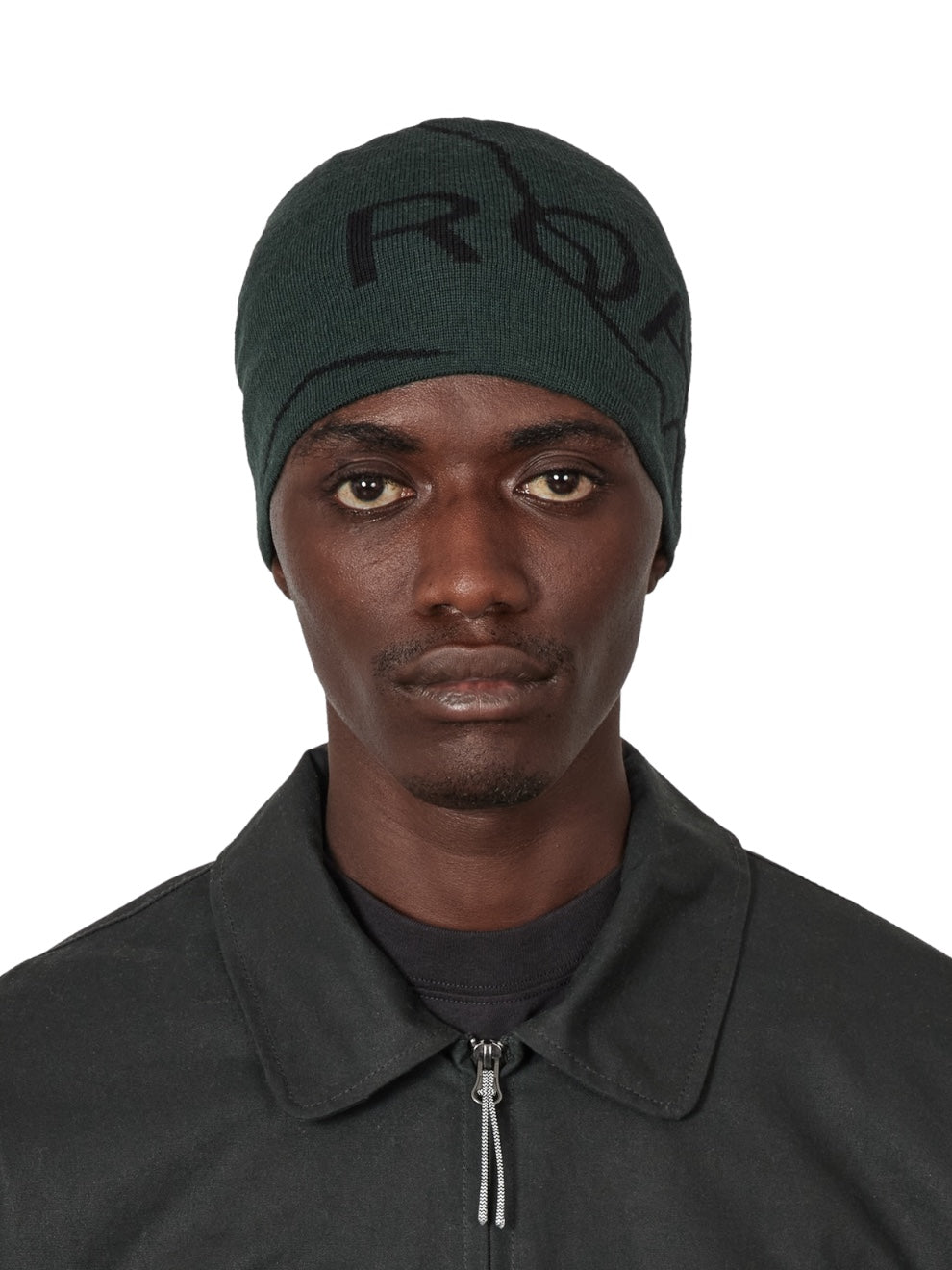 【ROA- ロア】 Logo Wool Beanie / Dark Green (ビーニー/ダークグリーン)