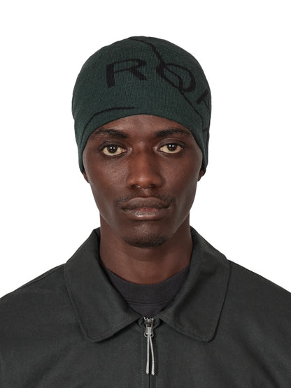 【ROA- ロア】 Logo Wool Beanie / Dark Green (ビーニー/ダークグリーン)