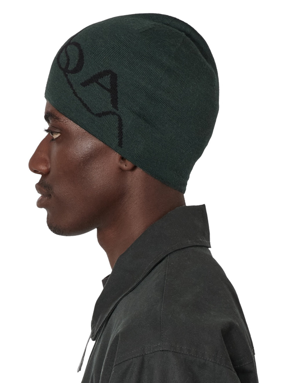 【ROA- ロア】 Logo Wool Beanie / Dark Green (ビーニー/ダークグリーン)