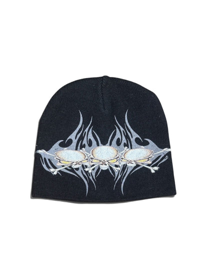 【HELLSTAR - ヘルスター】TRIBAL SKULLZ 2 BEANIE / BLACK (ビーニー/ブラック)
