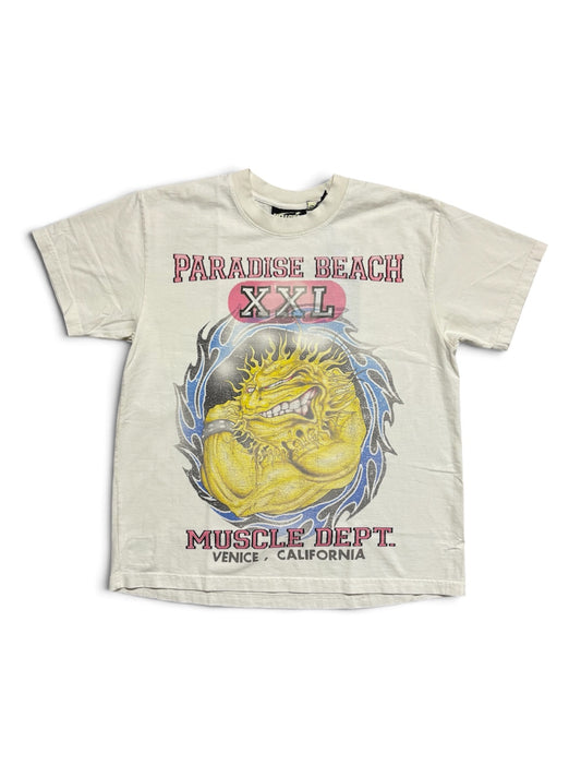 【HELLSTAR - ヘルスター】MUSCLE BEACH T-SHIRT / WHITE (Tシャツ/ホワイト)
