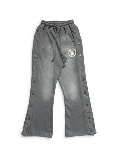 【HELLSTAR - ヘルスター】MIRROR FACE SWEATPANTS / GREY (パンツ/グレー)