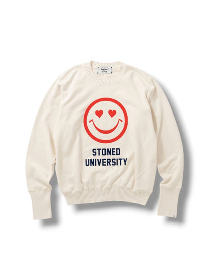 【Perfect ribs®×A LOVE MOVEMENT】"Big Smile" Basic Strange Sleeve Crew Neck Sweat Shirts / Ivory(スウェット/アイボリー)