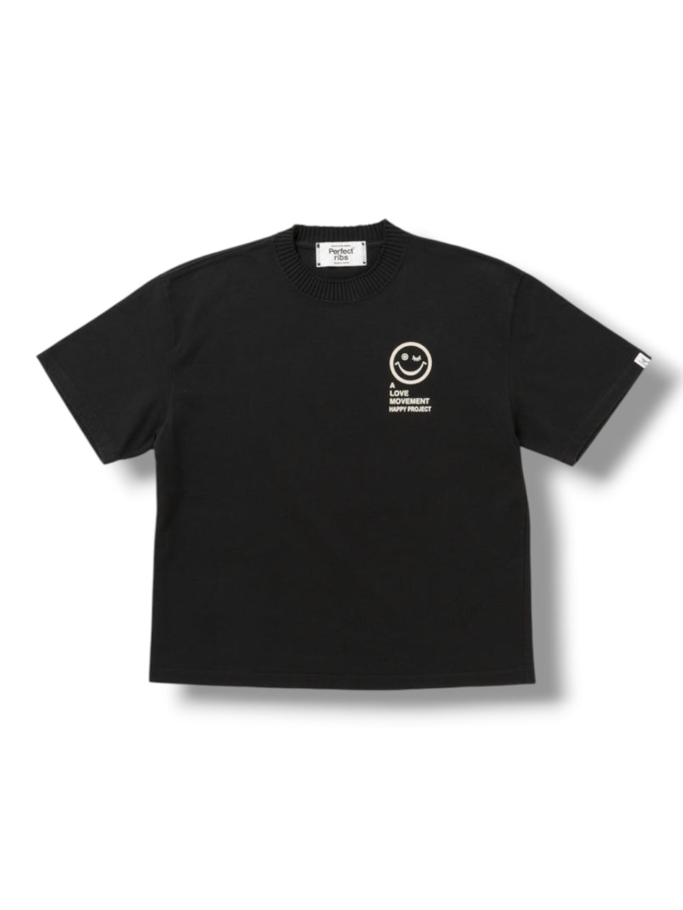 【Perfect ribs®×A LOVE MOVEMENT】STONED UNIVERSITY" Basic Short Sleeve T Shirts / Black (Tシャツ/ブラック)
