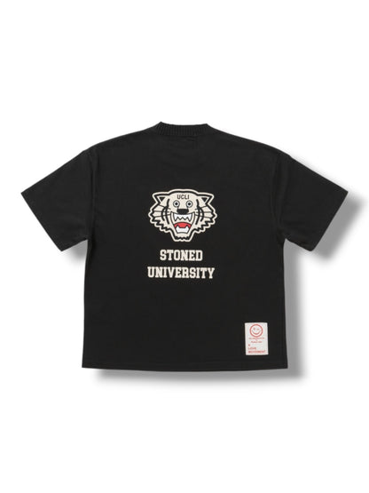 【Perfect ribs®×A LOVE MOVEMENT】STONED UNIVERSITY" Basic Short Sleeve T Shirts / Black (Tシャツ/ブラック)