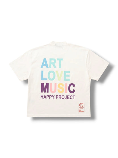 【Perfect ribs®×A LOVE MOVEMENT】"ART LOVE MUSIC" Basic Short Sleeve T Shirts / White(Tシャツ/ホワイト)