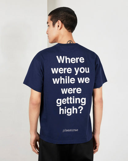 【PLEASURES - プレジャーズ】QUESTION MARK T-SHIRT / NAVY (Tシャツ/ネイビー)