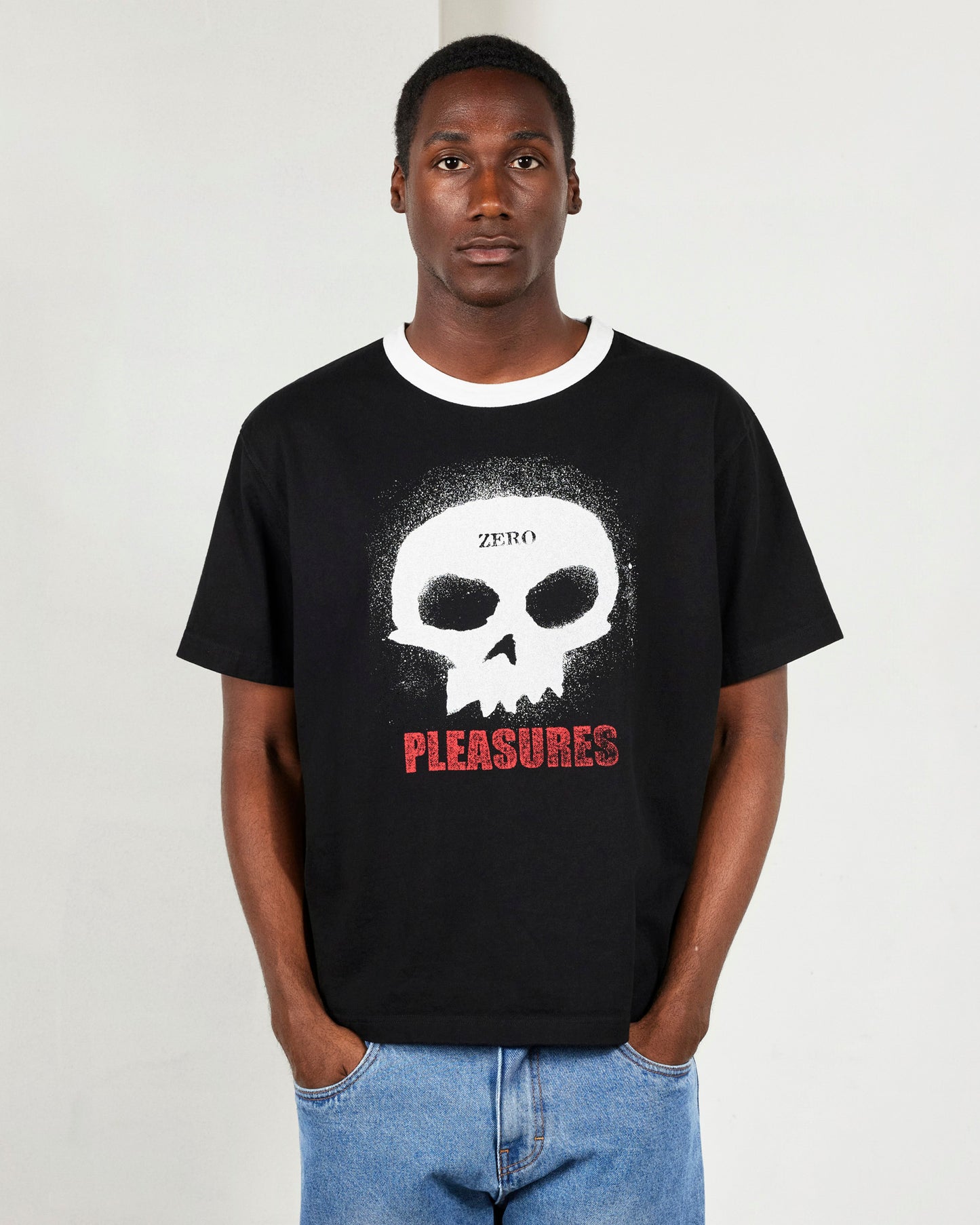 【PLEASURES - プレジャーズ】SINGLE SKULL HEAVYWEIGHT SHIRT / BLACK (Tシャツ/ブラック)