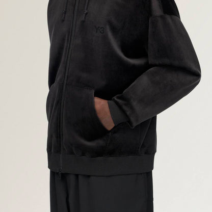 【Y-3 -ワイスリー】Y-3 VELVET CORDUROY ZIP HOODIE/ BLACK (トラックジャケット/ブラック)