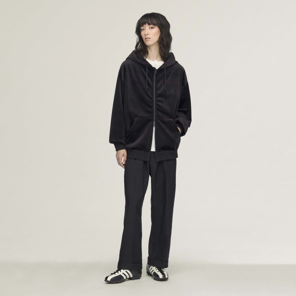 【Y-3 -ワイスリー】Y-3 VELVET CORDUROY ZIP HOODIE/ BLACK (トラックジャケット/ブラック)