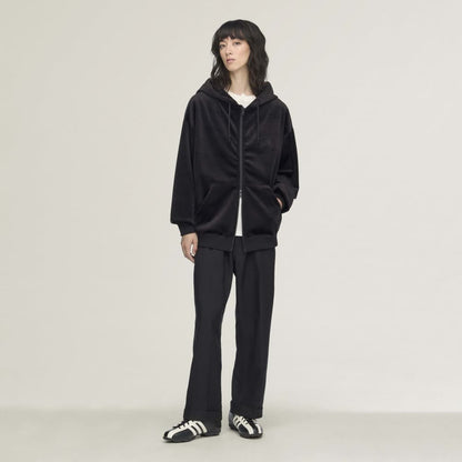 【Y-3 -ワイスリー】Y-3 VELVET CORDUROY ZIP HOODIE/ BLACK (トラックジャケット/ブラック)