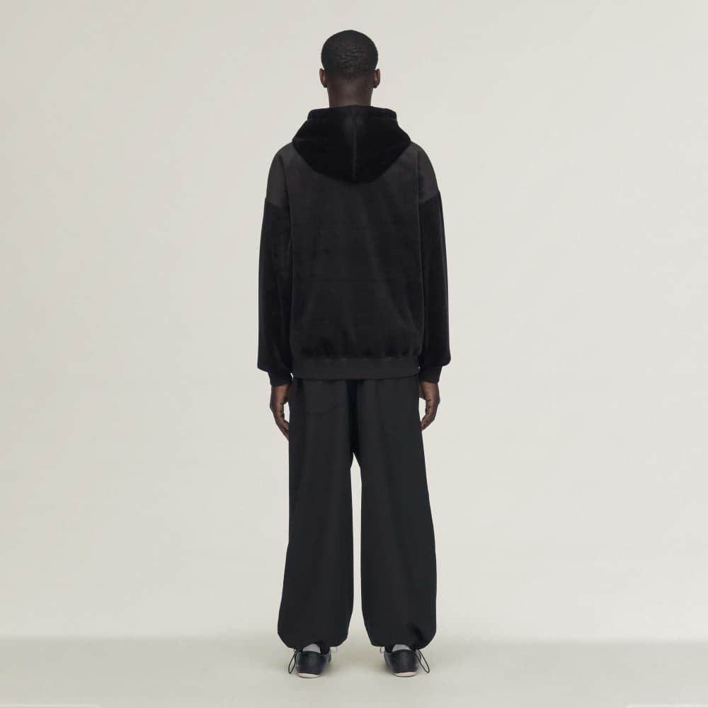 【Y-3 -ワイスリー】Y-3 VELVET CORDUROY ZIP HOODIE/ BLACK (トラックジャケット/ブラック)