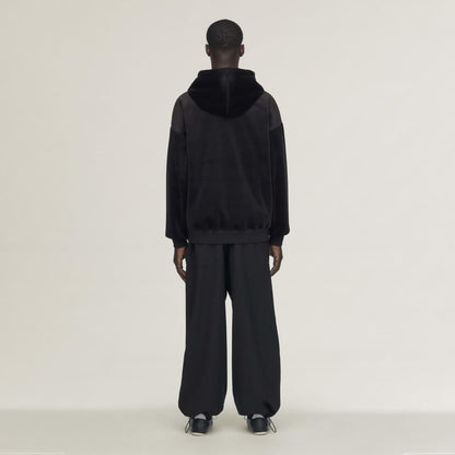 【Y-3 -ワイスリー】Y-3 VELVET CORDUROY ZIP HOODIE/ BLACK (トラックジャケット/ブラック)