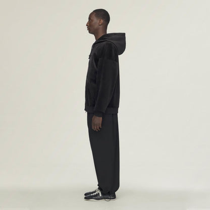 【Y-3 -ワイスリー】Y-3 VELVET CORDUROY ZIP HOODIE/ BLACK (トラックジャケット/ブラック)