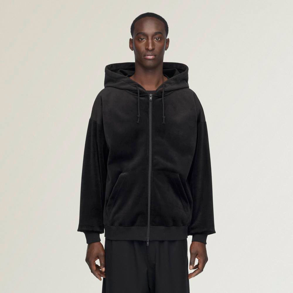 Y-3 -ワイスリー】Y-3 VELVET CORDUROY ZIP HOODIE/ BLACK (トラック