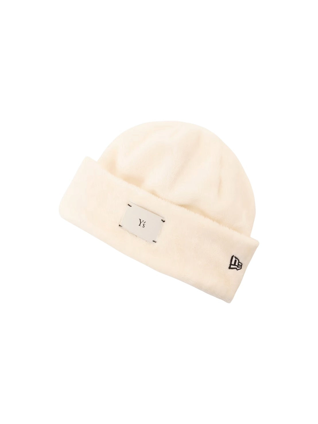 【Y's - ワイズ】Y's × New Era MICRO FUR CUFF KNIT / OFF WHITE (ビーニー/オフホワイト)