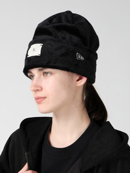 【Y's - ワイズ】Y's × New Era MICRO FUR CUFF KNIT / BLACK (ビーニー/ブラック)