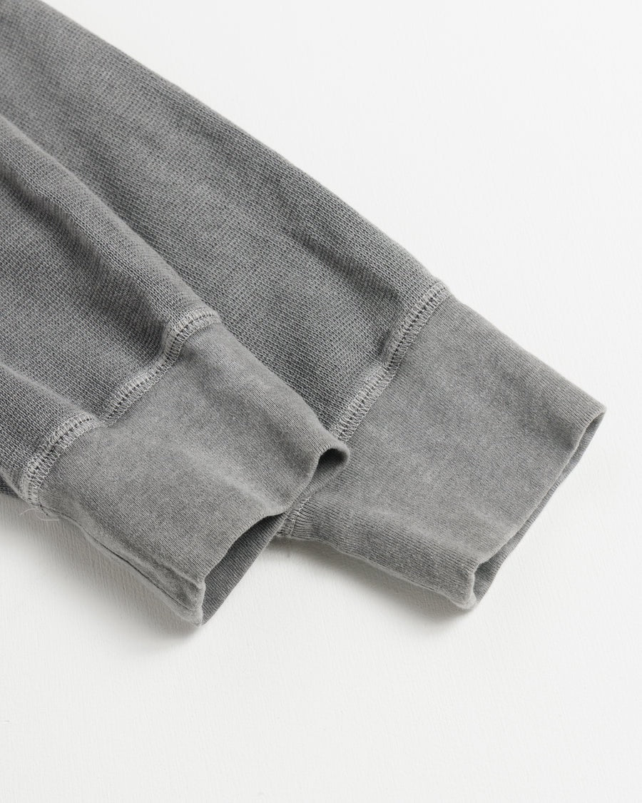 【ANACHRONORM - アナクロノーム】  PIGMENT THERMAL HENLEY NECK L/S T-SHIRTS / DUSTY BLACK (Tシャツ/ダスティーブラック)