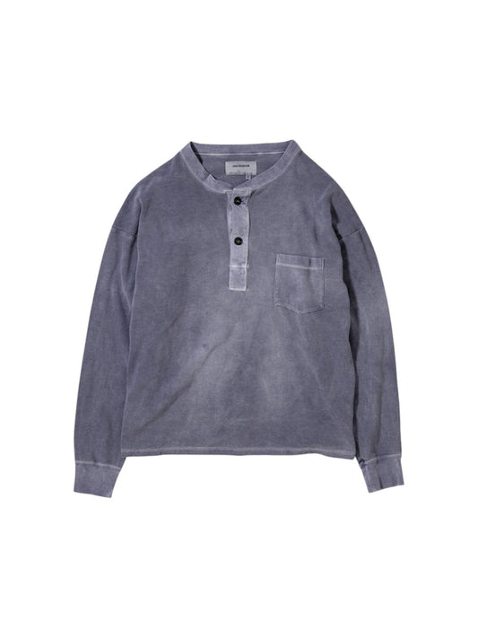 【ANACHRONORM - アナクロノーム】  PIGMENT THERMAL HENLEY NECK L/S T-SHIRTS / DUSTY PURPULE (Tシャツ/ダスティーパープル)